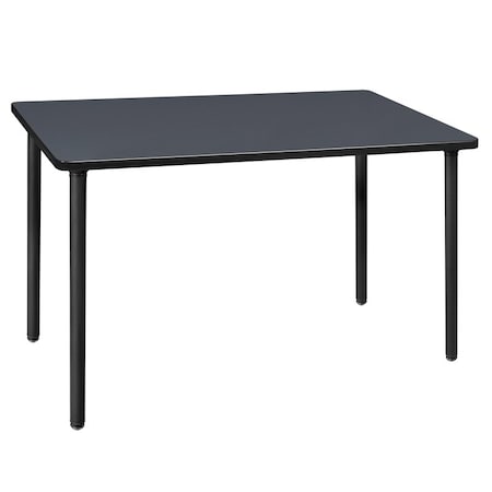 Regency Kee Folding Tables, 48 W, 24 L, 29 H, Wood, Metal Top, Grey MTF4824GYBK